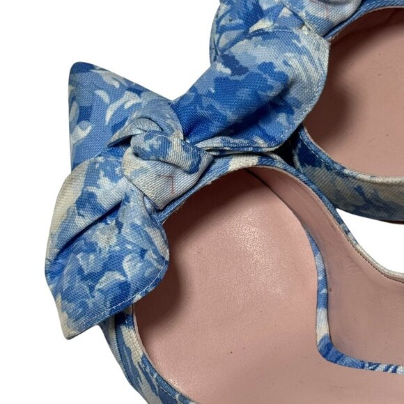 Ted Baker London French Floral Ryanah Bow Pointed Toe Pumps Women Sz 7 - Picture 5 of 10